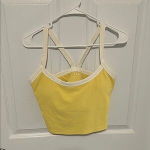 Wilo Yellow and Cream workout set (top +leggings)